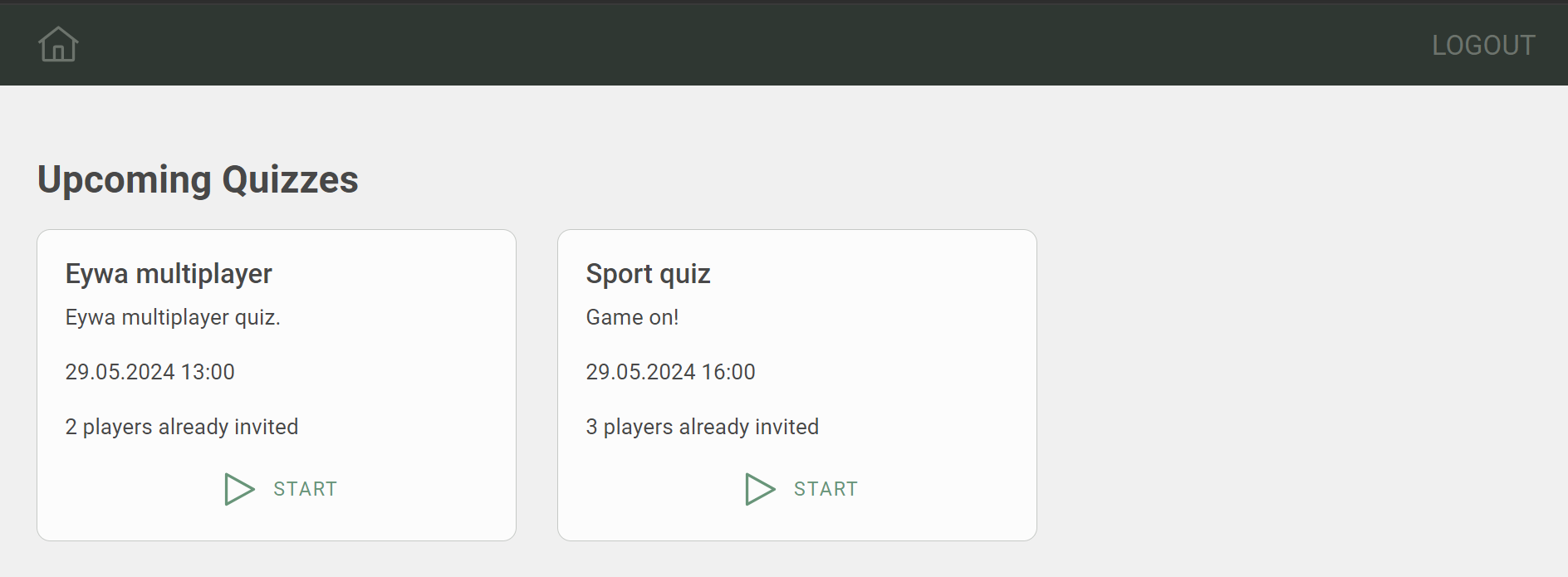 Launch new quiz